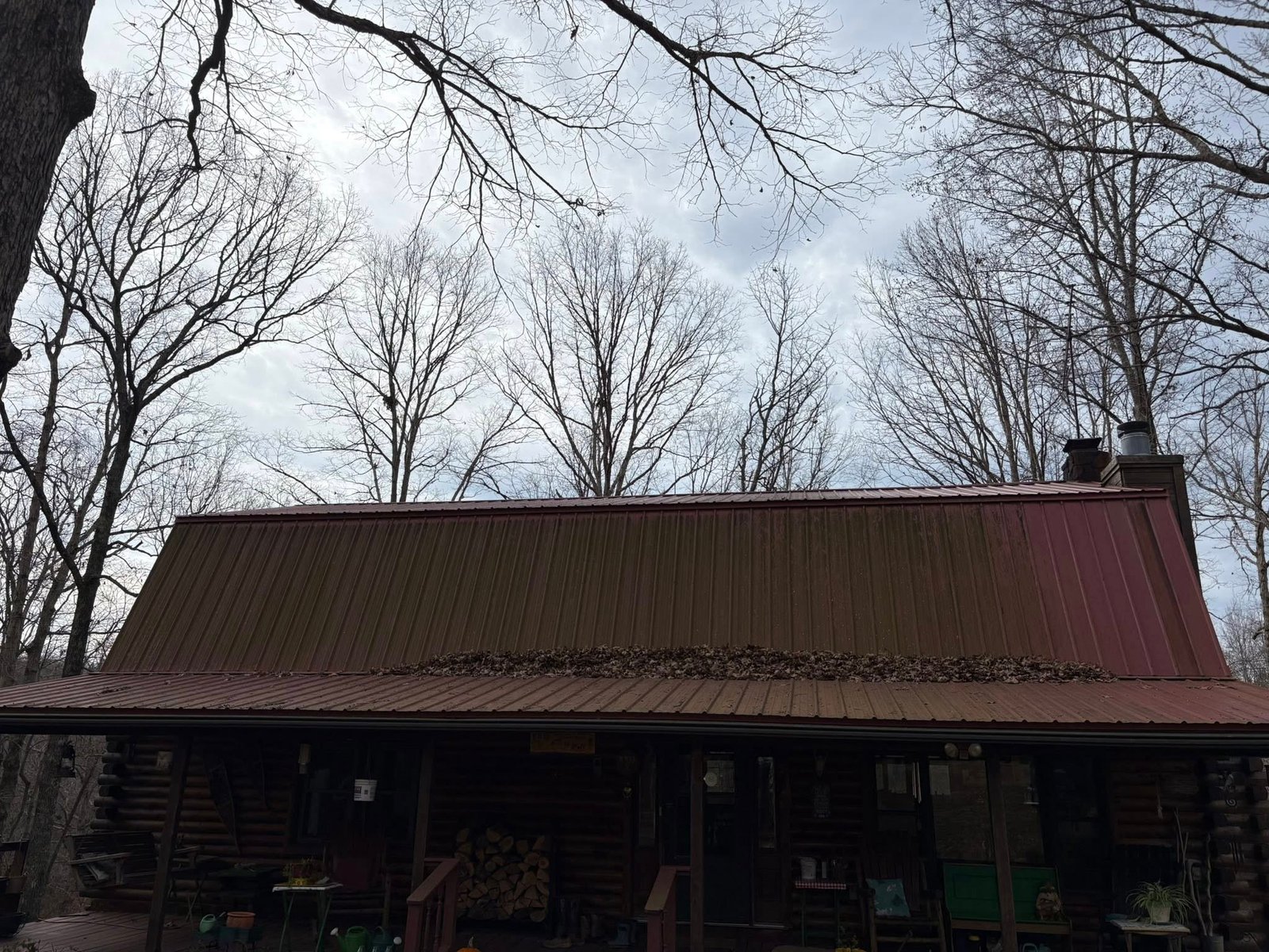Metal Roof Algae Removal before